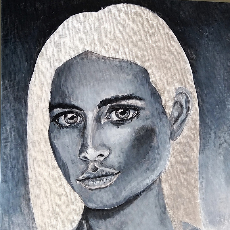 Acrylportrait von Janine Kruse
