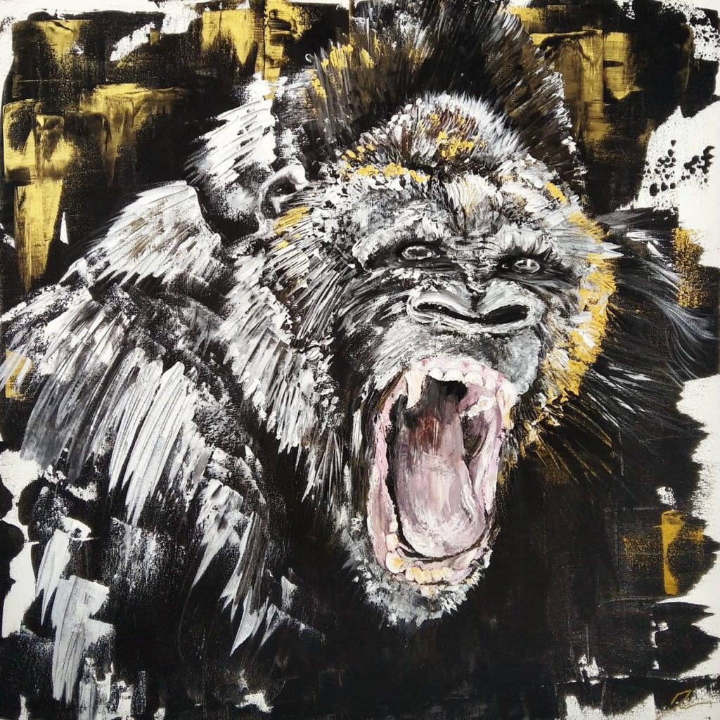 Gorilla Acryl Gemälde